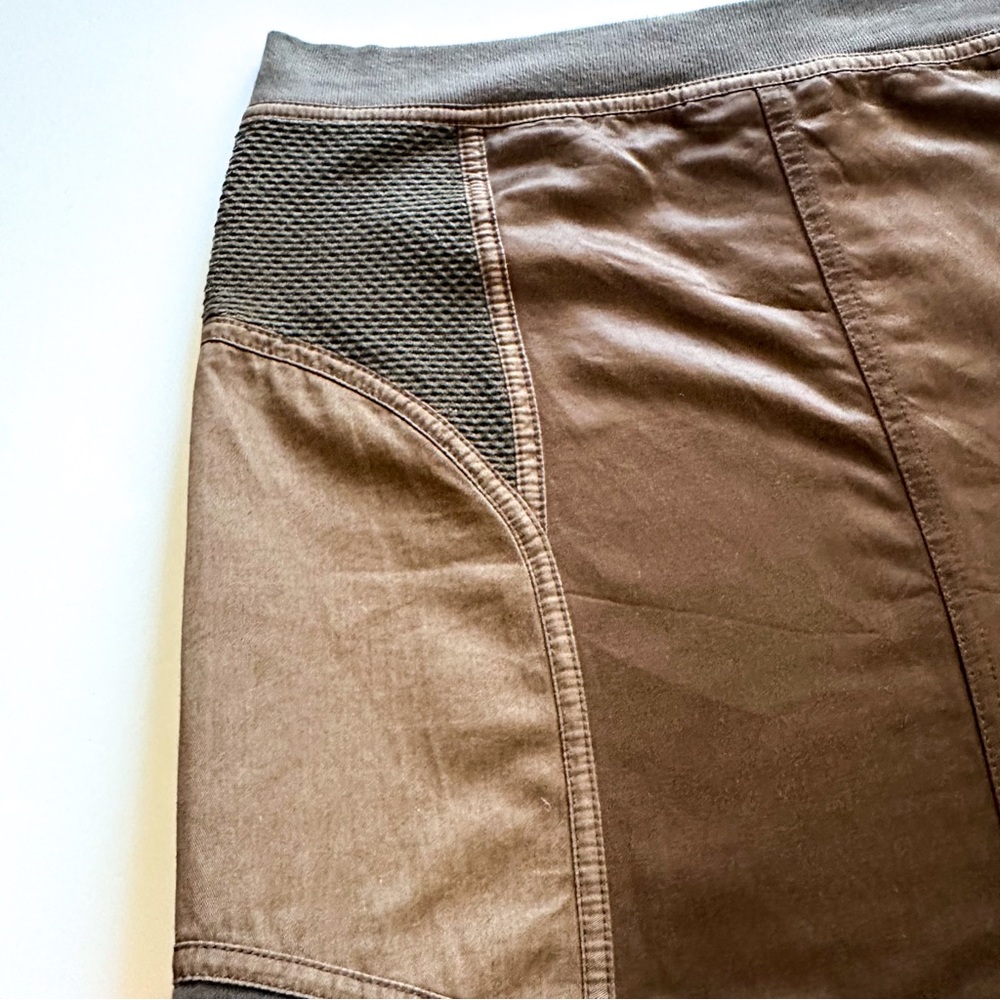 Vintage Plein Sud Rare Asymmetrical Multi Fabric & Texture Brown Skirt F40 /8 US - Picture 5 of 16